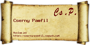 Cserny Pamfil névjegykártya